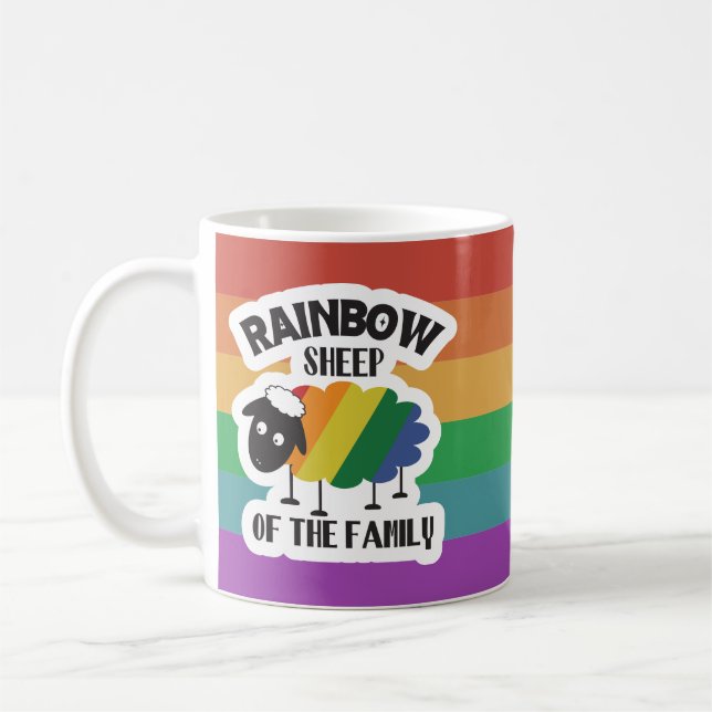 HBTQ-regnbågsfår av familjen Kaffemugg (Vänster)