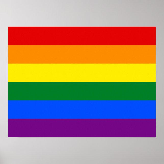 HBTQ-regnbågsflagga för gay-pride Poster (Framsidan)