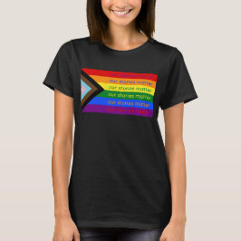 Hbtq-regnbågsflagga för intersektion t shirt