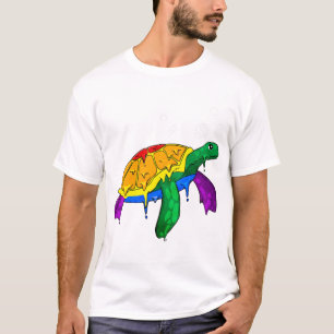 Hbtq-regnbågsflagga Havssköldpadda Diskret HBTQ T Shirt