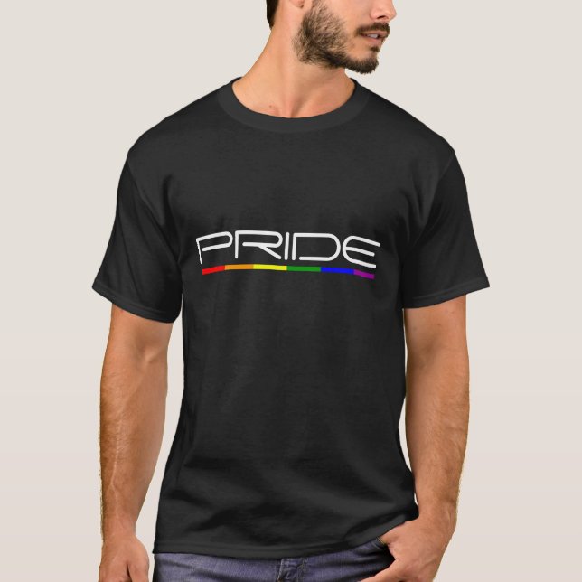 Hbtq-regnbågsflagga Modern och trendig T Shirt (Framsida)