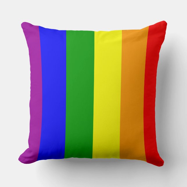 Hbtq-regnbågsflagga mönster kudde (Framsida)