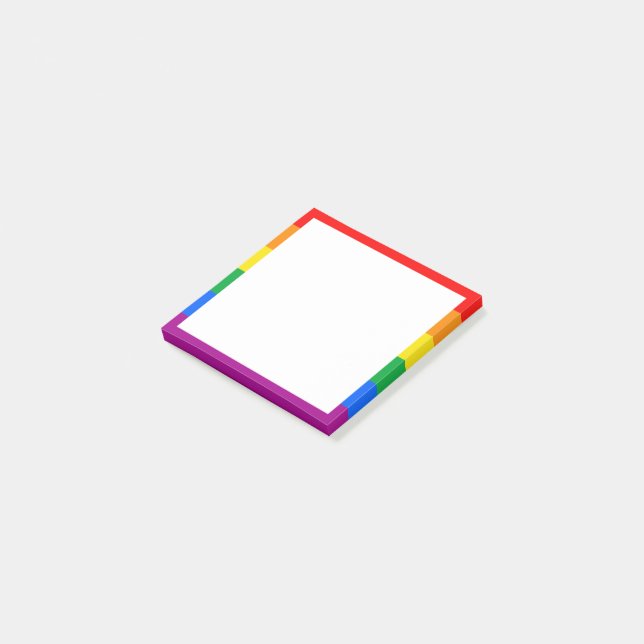 HBTQ+ regnbågsflickans flagga Post-it Block (Vinklad)