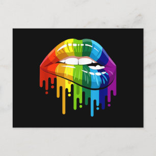 HBTQ regnbågsläpp Gay Pride Vykort