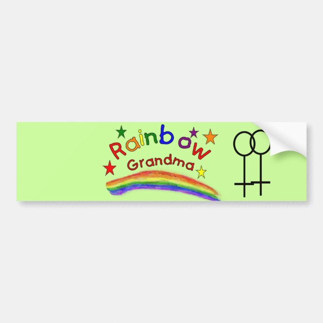 HBTQ "Regnbågsmormor" Bildekal (Framsidan)