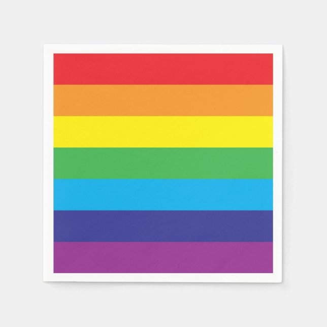 Hbtq regnbågsränder Hbtq  Pappersservett (Framsidan)