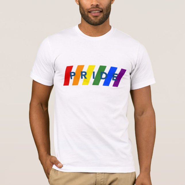 HBTQ-regnbågsränder T Shirt (Framsida)