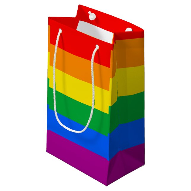 HBTQ+ regnbågsstolthetsflagga (Framsidan Vinklad)