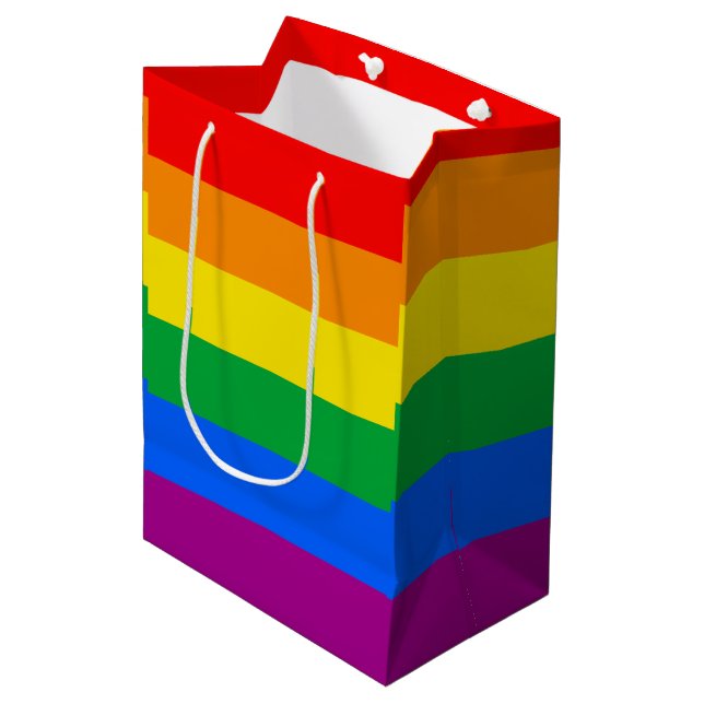 HBTQ+ regnbågsstolthetsflagga (Framsidan Vinklad)