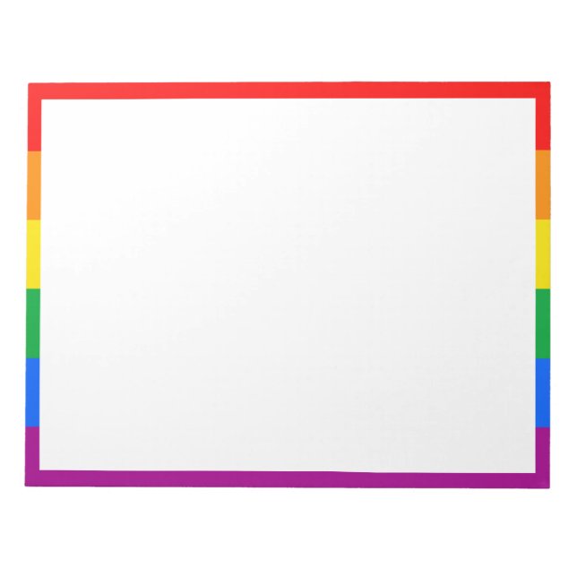 HBTQ+ regnbågsstolthetsflagga Anteckningsblock (Framsida)