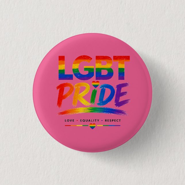 HBTQ regnbågstypografi Knapp (Framsida)