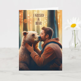 HBTQ Romantik Kärlek Jag Kyste en Björn och Tyckte Kort