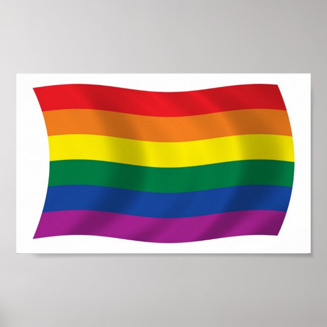 Hbtq-rörelsens flagga affischtryck poster (Framsidan)