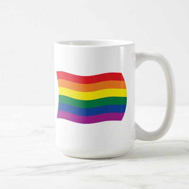 HBTQ-rörelsens flaggmugg Kaffemugg (Höger)