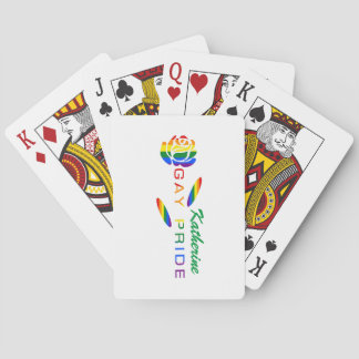 HBTQ Rosa regnbagsflagga Personligt namn Casinokort
