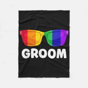 HBTQ Skojbröllop Brudgum Bröllop T-Shirt HBT Fleecefilt