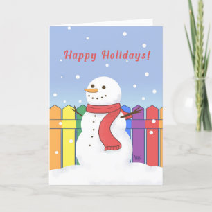 HBTQ Snömannen Julkort Helgkort