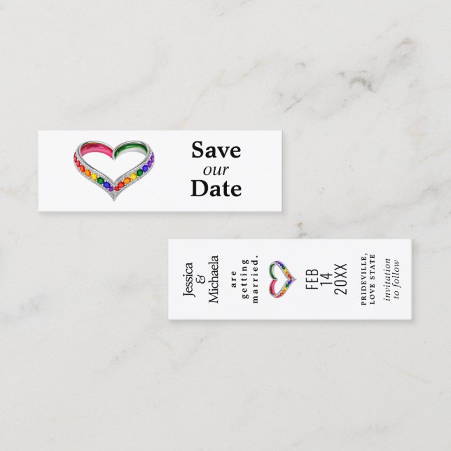 HBTQ+ spara datum 🌈Invävd i Pride (Fram/baksida)