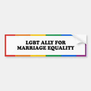 HBTQ-stöd för äktenskaplig jämlikhet - .png Bildekal