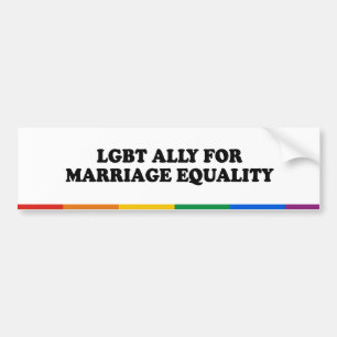 HBTQ-stöd för äktenskaplig jämlikhet - .png Bildekal