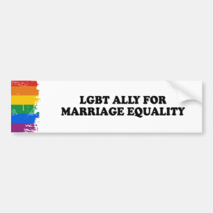 HBTQ-stöd för äktenskaplig jämlikhet - .png Bildekal