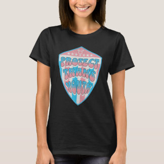HBTQ-stöd Transpersonflagga Skydda transungdomar  T Shirt