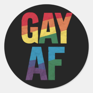HBTQ stolt HBTQ-pral HBTQ-gåva Stoltmånad Runt Klistermärke