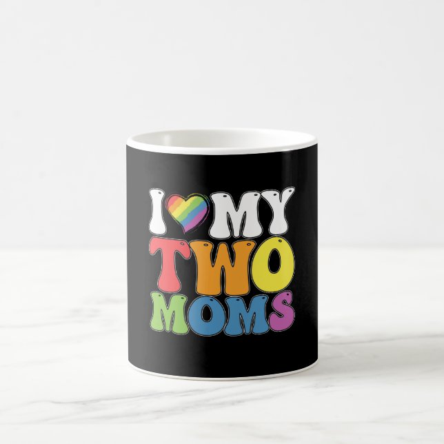 HBTQ-stolt jag älskar mina två mammor homosexuell  Kaffemugg (Center)