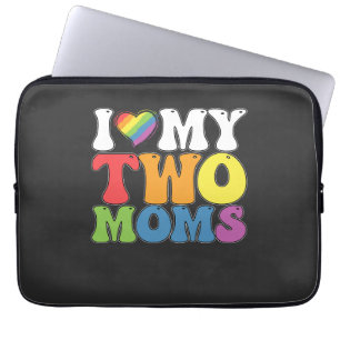 HBTQ-stolt jag älskar mina två mammor homosexuell  Laptop Fodral