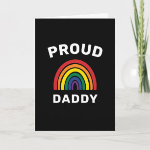 HBTQ Stolt Pappa Gay Pride Regnbåge Fars dag Kort