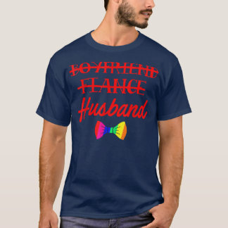 Hbtq-stolt Pride Gay Svärmansfest Pojkvän Förlovni T Shirt