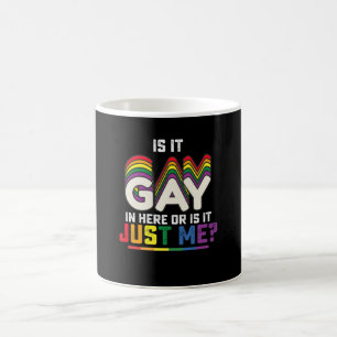 HBTQ stolthet Är det gay härinne eller är det bara Kaffemugg