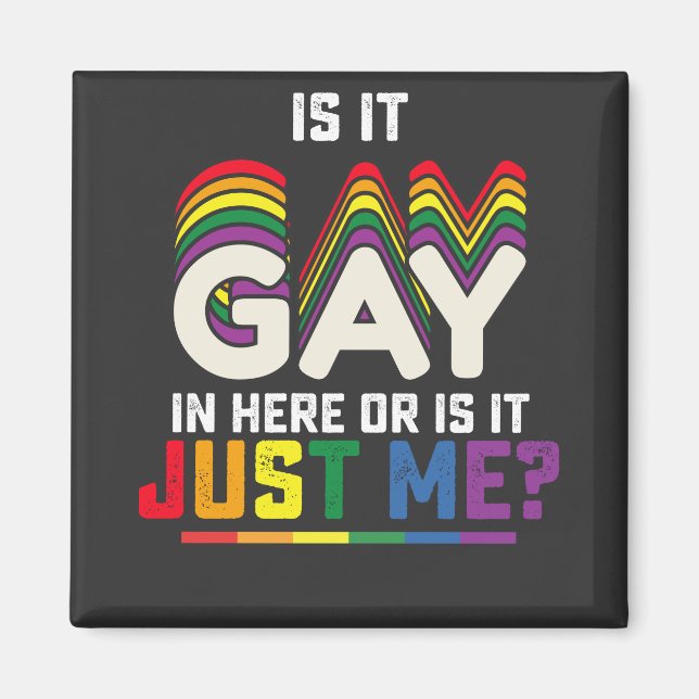HBTQ-stolthet Är det gay härinne eller är det bara Magnet (Framsidan)