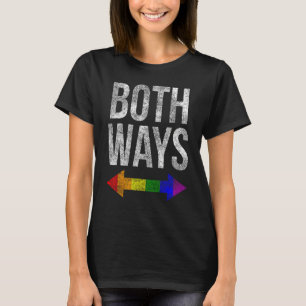HBTQ-stolthet åt båda hållen Bisexuell regnbågsfär T Shirt