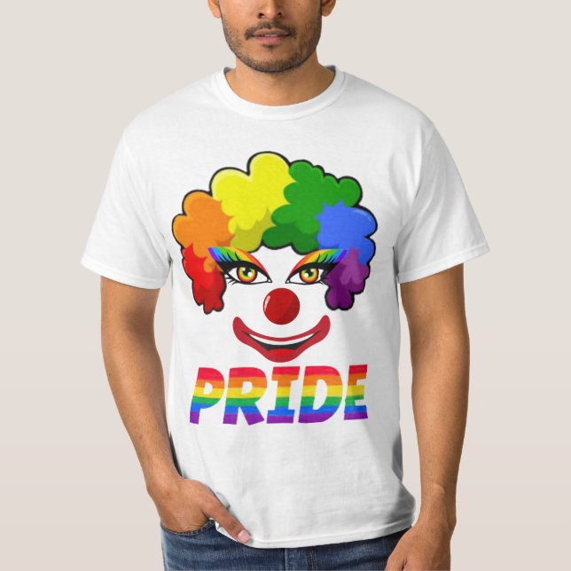 HBTQ-stolthet Clown Herrbas T-shirt (Framsida)