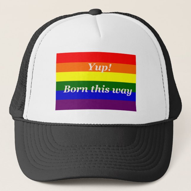 HBTQ stolthet Född på det sättet Keps (Framsida)