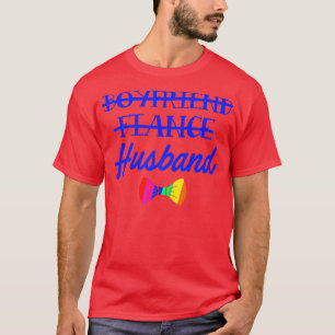 Hbtq-stolthet Gay Svärmannafest Pojkvän Engagemang T Shirt