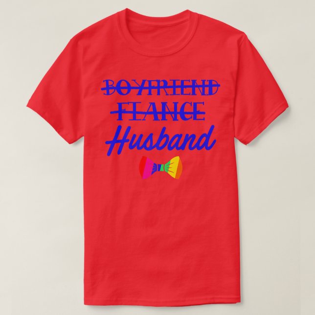Hbtq-stolthet Gay Svensexa Pojkväns Förlovning T Shirt (Design framsida)