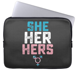 HBTQ-stolthet Hon Henne Hennes Trans Transperson P Laptop Fodral