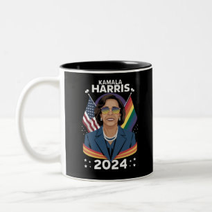 HBTQ-stolthet Kamala Harris 2024 Vicepresident HBT Två-Tonad Mugg