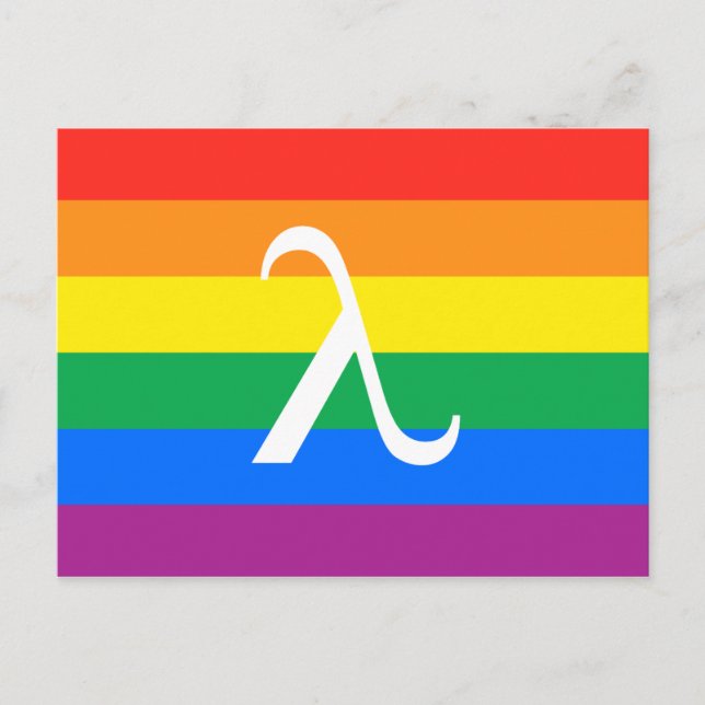 HBTQ-stolthet och aktivism Lambda Vykort (Framsida)