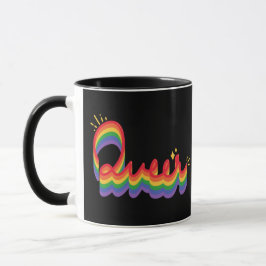HBTQ+ stolthet. Queer kärlek. Mugg