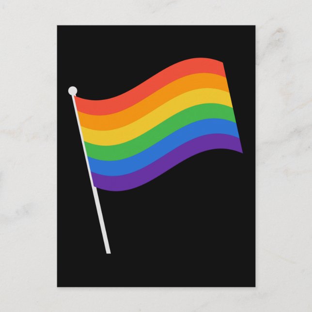 HBTQ+-stolthet. Regnbågsflagga Vykort (Framsida)