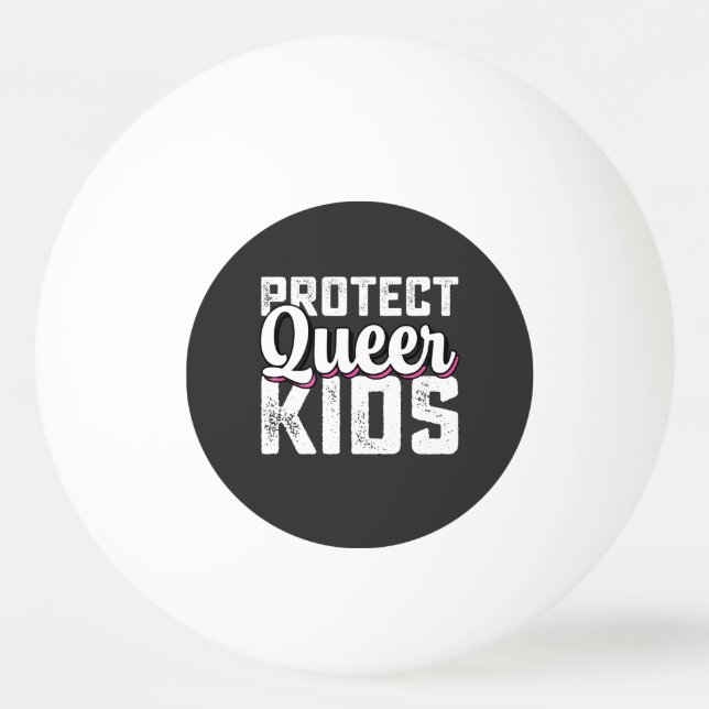 HBTQ-stolthet Skydda queera barn Pingisboll (Framsidan)