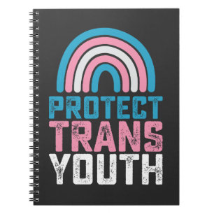 HBTQ stolthet Skydda trans transperson ungdomar ba Anteckningsbok
