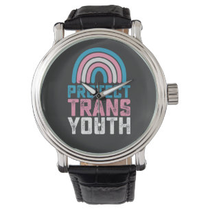 HBTQ stolthet skydda trans transperson ungdomar ba Armbandsur