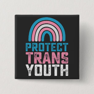 HBTQ stolthet Skydda trans transpersoner ungdomar Knapp