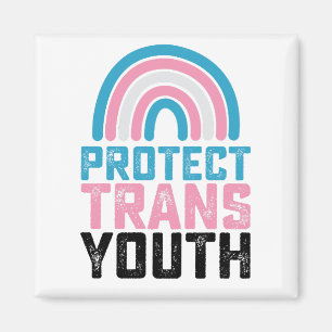 HBTQ stolthet Skydda trans transpersoner ungdomar Magnet