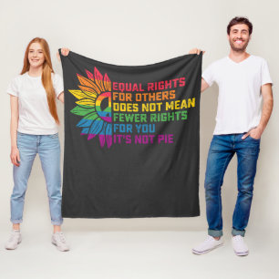 HBTQ-stolthet Solros lika rättigheter för andra Fleecefilt