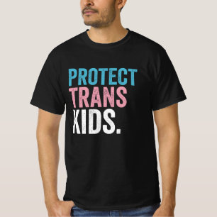 HBTQ-stolthet Stöd Skydda Transbarn Vintage T Shirt